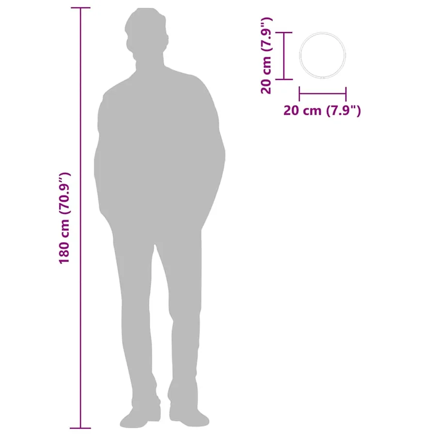Miroir mural Doré Ø 20 cm Rond - 7
