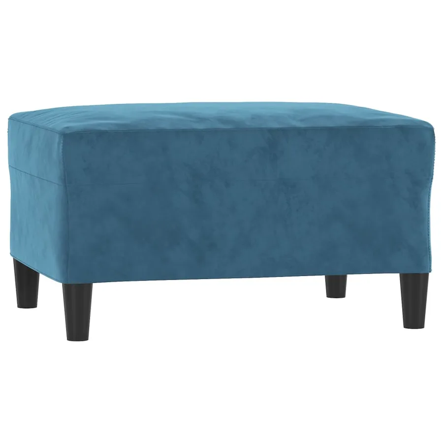 Ensemble de canapés 3 pcs avec coussins bleu velours - 5