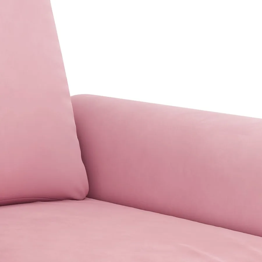 Ensemble de canapés 3 pcs avec coussins Rose Velours - 6