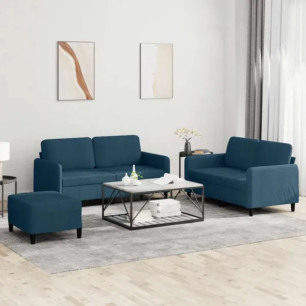 Ensemble de canapés 3 pcs bleu velours