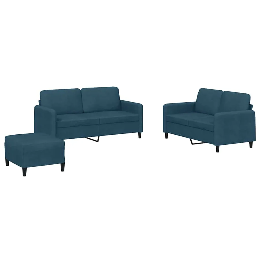 Ensemble de canapés 3 pcs bleu velours - 2