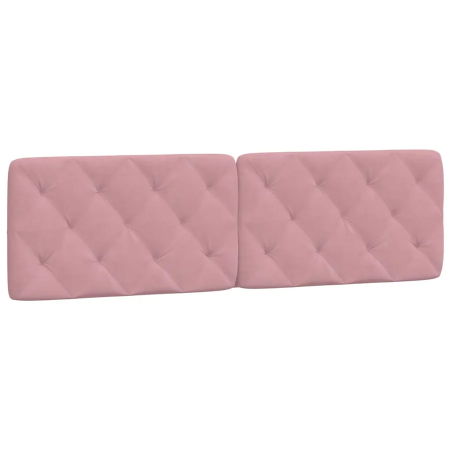 Lit avec matelas rose 180x200 cm velours - 5