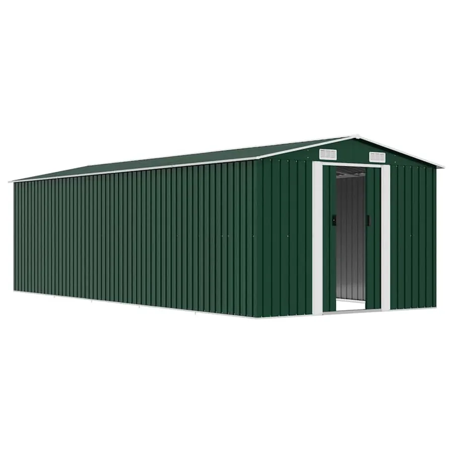Abri de jardin 257x580x181 cm Métal Vert - 4