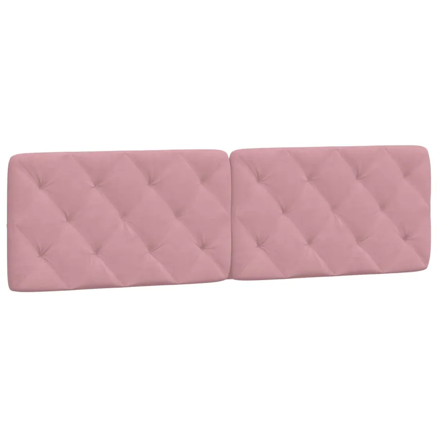 Cadre de lit avec LED sans matelas rose 180x200 cm velours - 9