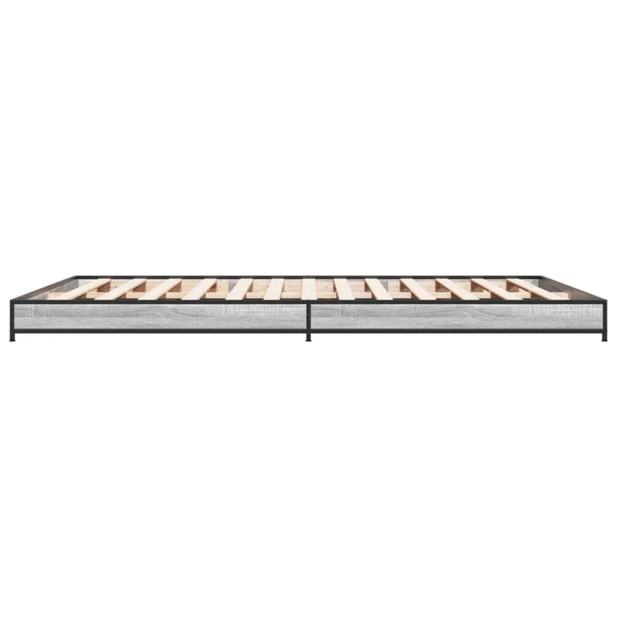 Cadre de lit sans matelas sonoma gris 120x200 cm - 5