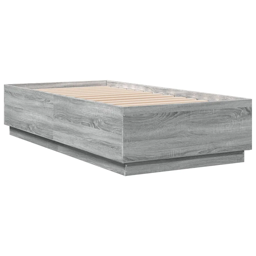 Cadre de lit avec LED sans matelas sonoma gris 90x190 cm - 3