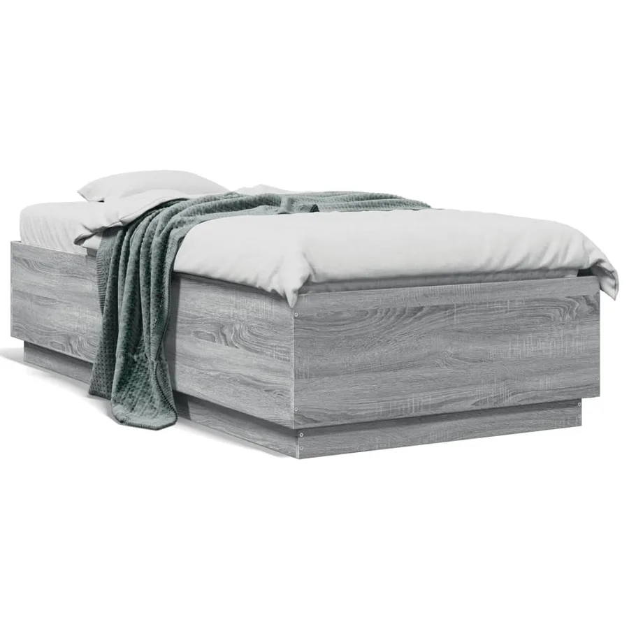 Cadre de lit avec LED sans matelas sonoma gris 90x190 cm - 5