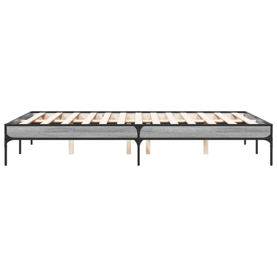 Cadre de lit sans matelas sonoma gris 120x200 cm - 5