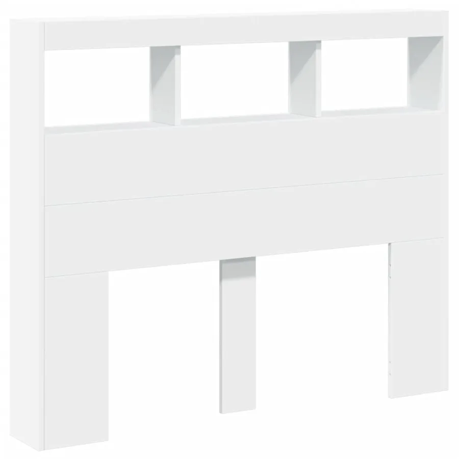 Armoire tête de lit avec LED blanc 120x17x102 cm - 3