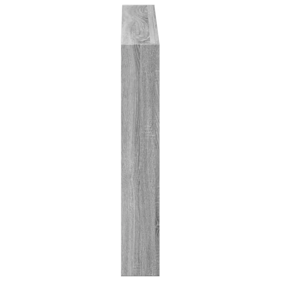 Armoire tête de lit avec LED sonoma gris 120x17x102 cm - 5