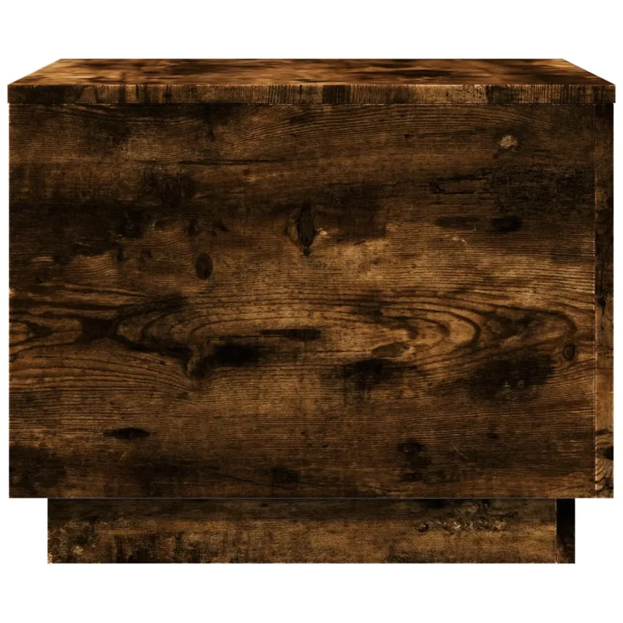 Table basse avec lumières LED chêne fumé 50x50x40 cm - 7