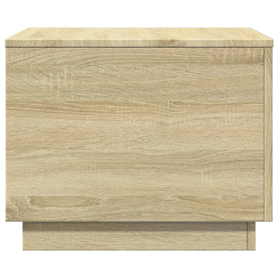 Table basse avec lumières LED chêne sonoma 50x50x40 cm - 7