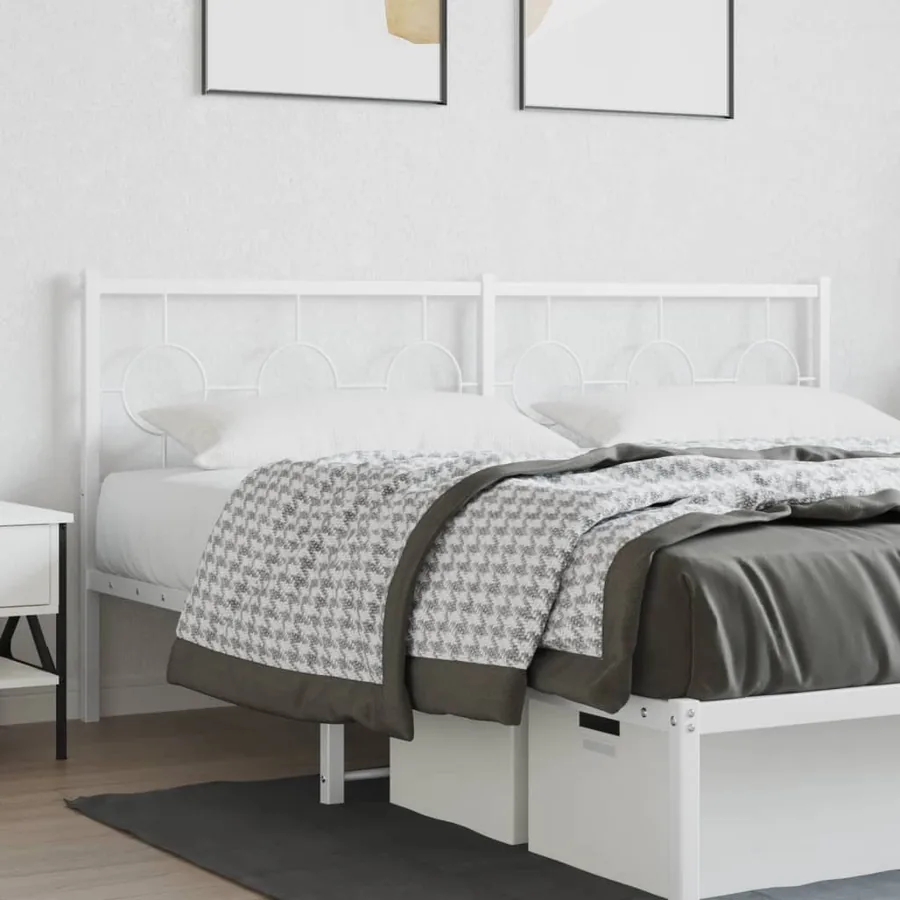 Tête de lit de remplacement métal blanc 180 cm