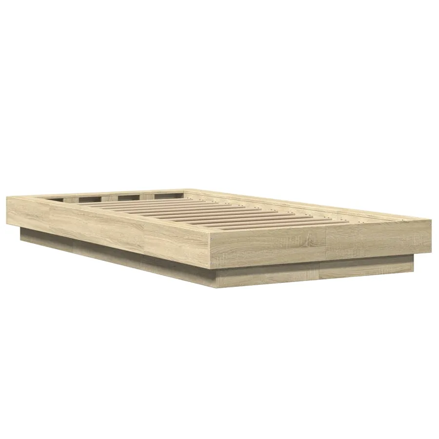 Cadre de lit sans matelas chêne sonoma 75x190 cm - 6