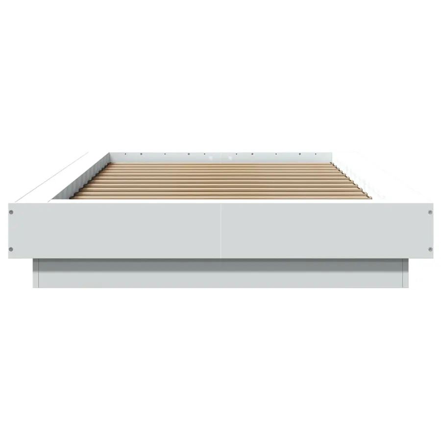Cadre de lit sans matelas blanc 75x190 cm - 4