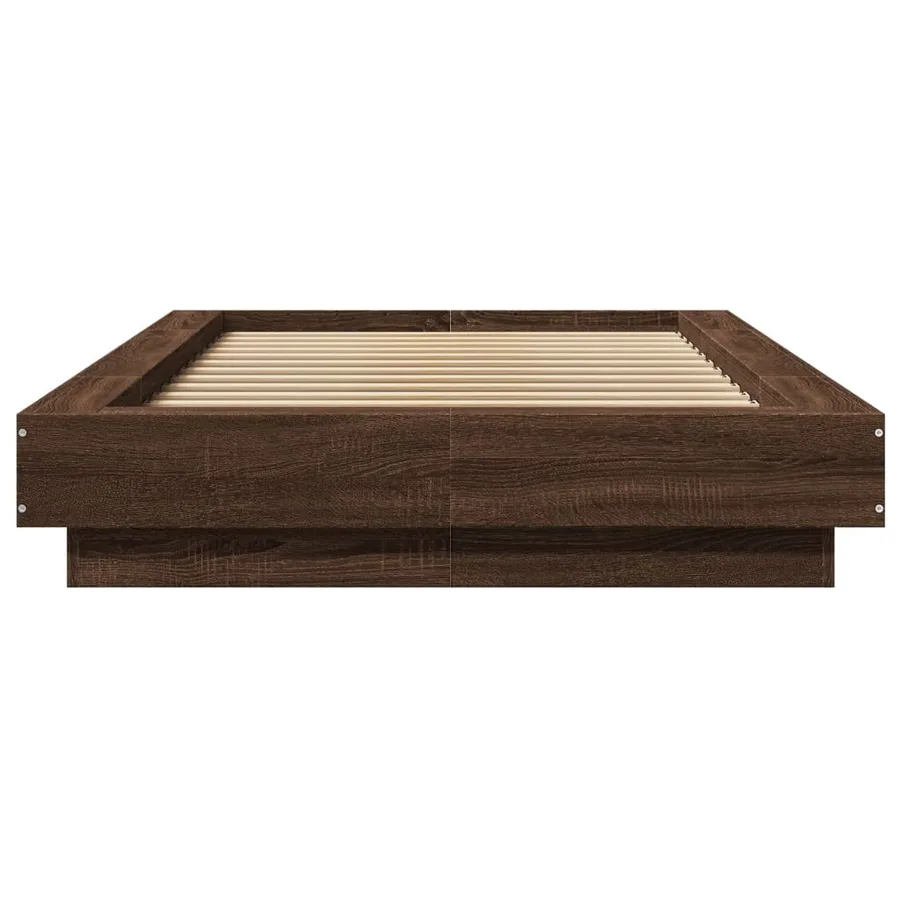 Cadre de lit sans matelas chêne marron 75x190 cm - 4