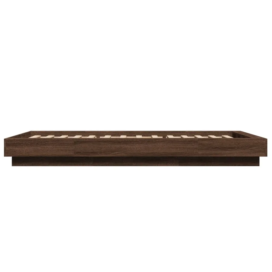 Cadre de lit sans matelas chêne marron 75x190 cm - 5