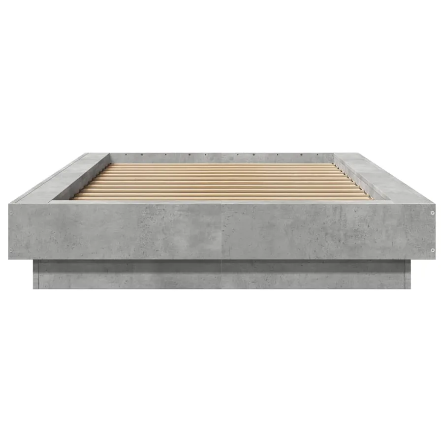 Cadre de lit sans matelas gris béton 90x200 cm - 4