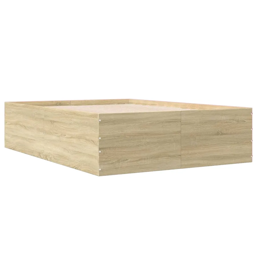 Cadre de lit sans matelas chêne sonoma 120x190 cm - 3
