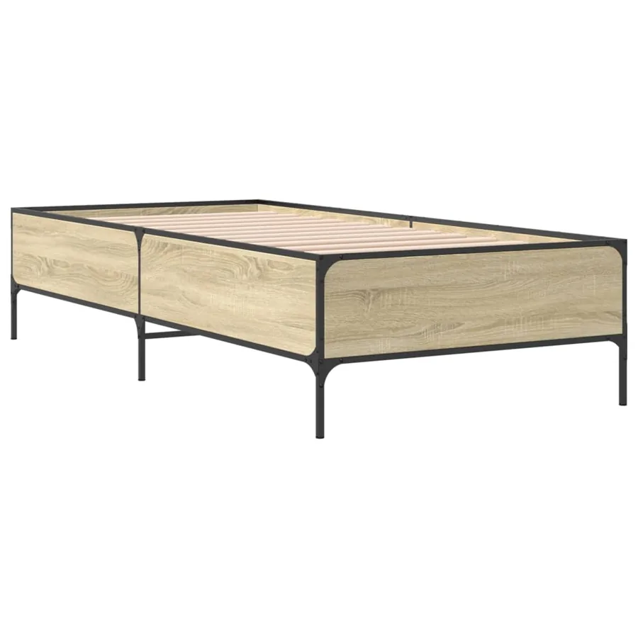 Cadre de lit sans matelas chêne sonoma 90x200 cm - 3