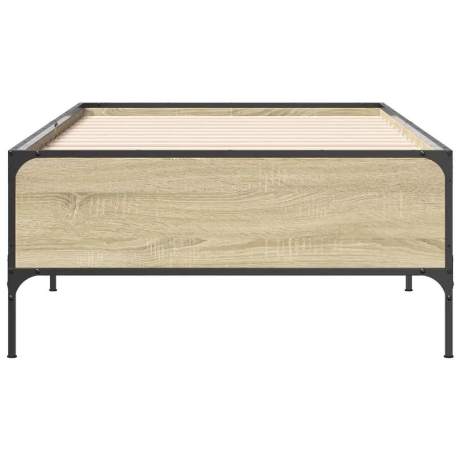 Cadre de lit sans matelas chêne sonoma 90x200 cm - 4