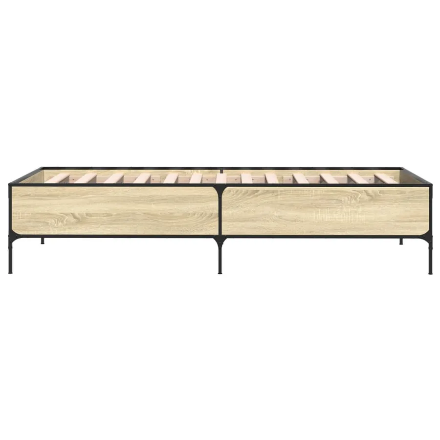Cadre de lit sans matelas chêne sonoma 90x200 cm - 5