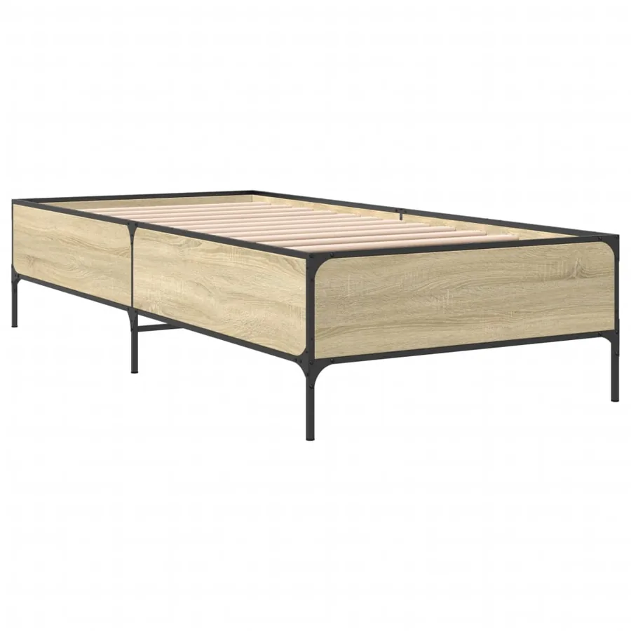 Cadre de lit sans matelas chêne sonoma 90x200 cm - 6