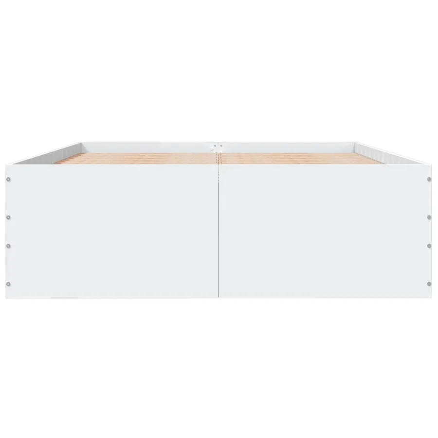 Cadre de lit sans matelas blanc 120x190 cm - 4