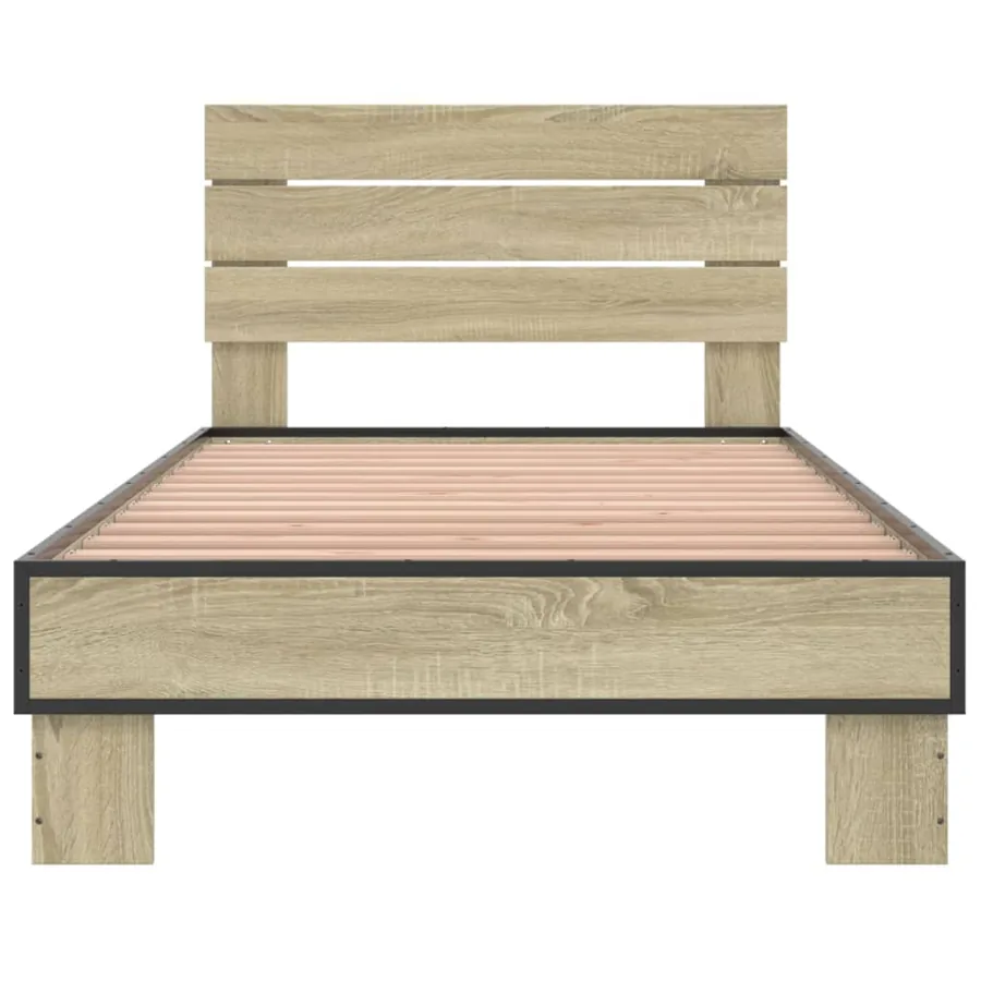 Cadre de lit sans matelas chêne sonoma 90x200 cm - 4