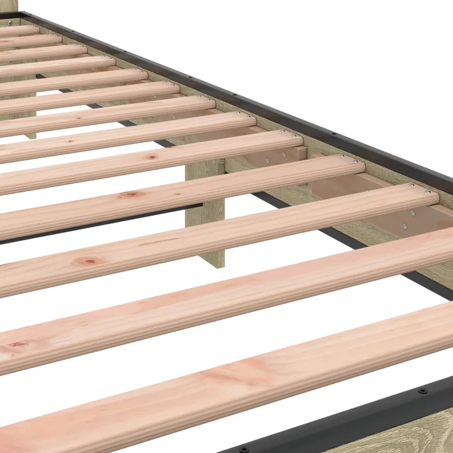 Cadre de lit sans matelas chêne sonoma 90x200 cm - 7