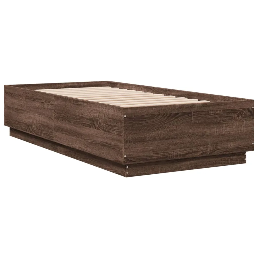 Cadre de lit sans matelas chêne marron 90x190 cm - 3