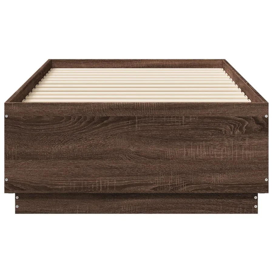 Cadre de lit sans matelas chêne marron 90x190 cm - 4