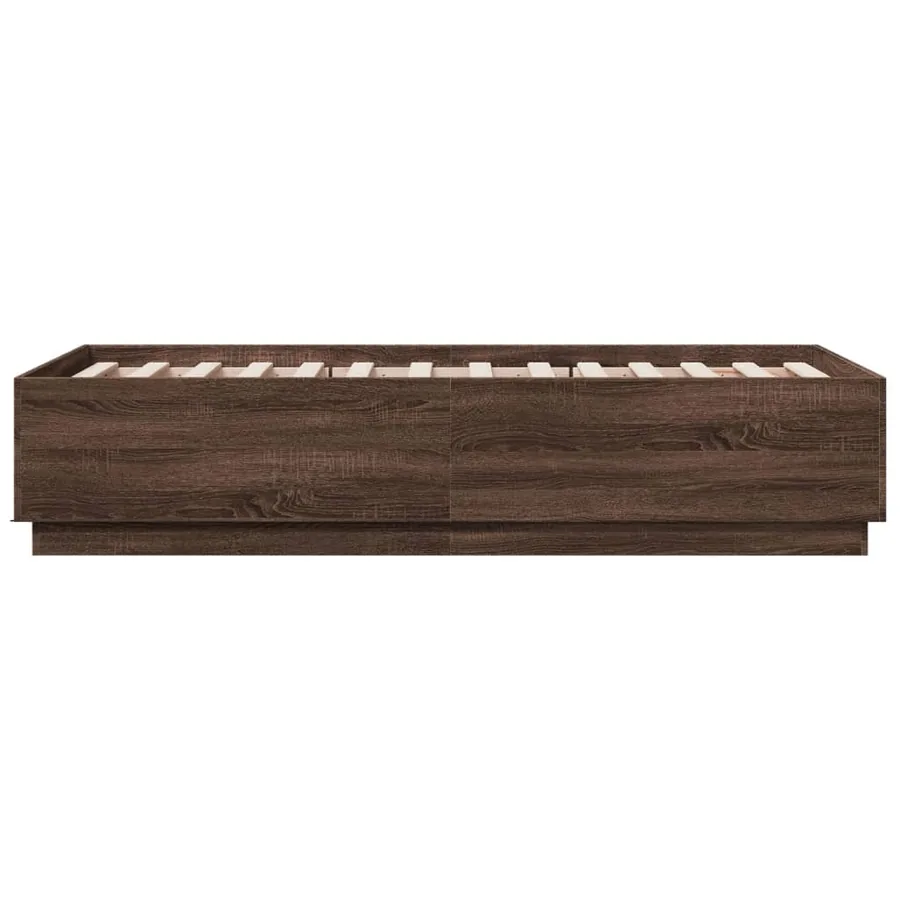 Cadre de lit sans matelas chêne marron 90x190 cm - 5