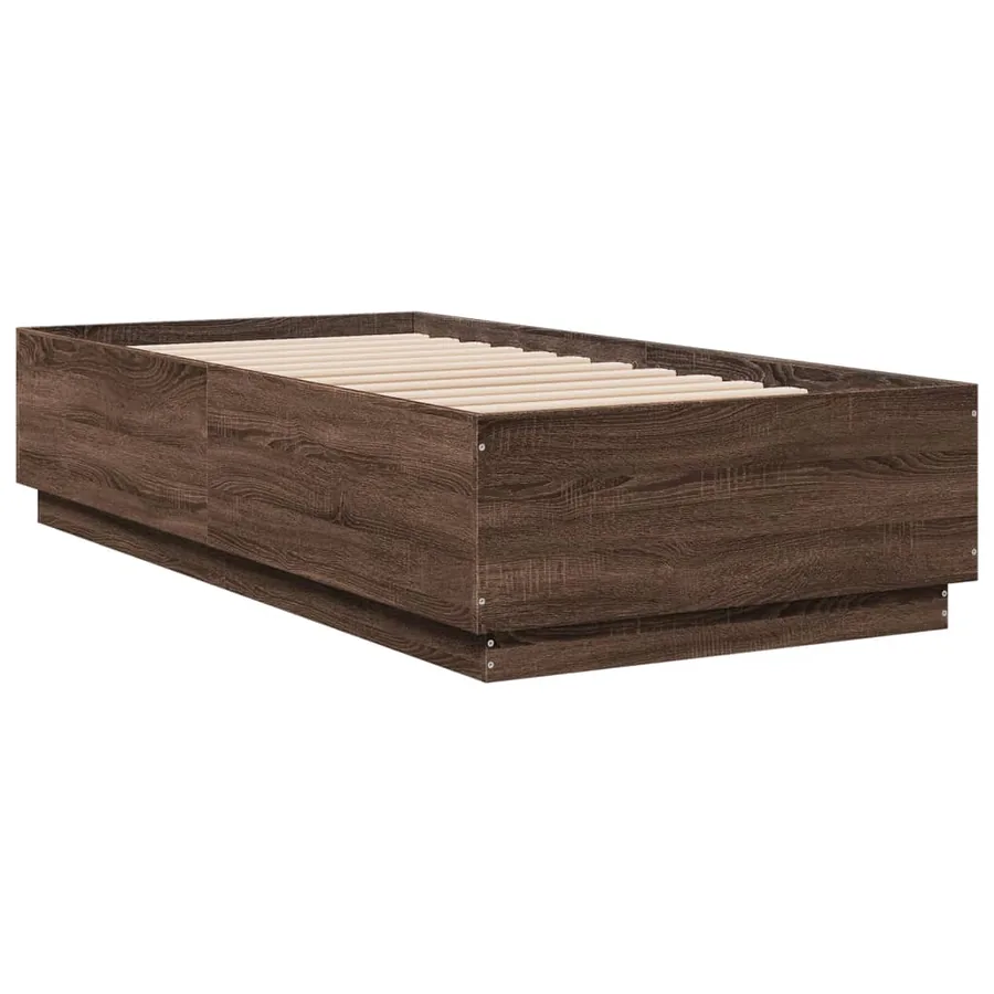 Cadre de lit sans matelas chêne marron 90x190 cm - 6