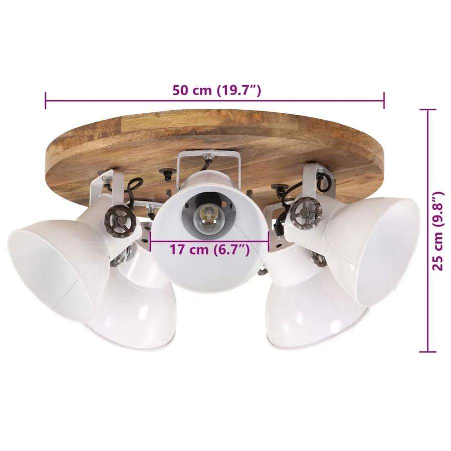 Plafonnier 25 W blanc 50x50x25 cm E27 - 8