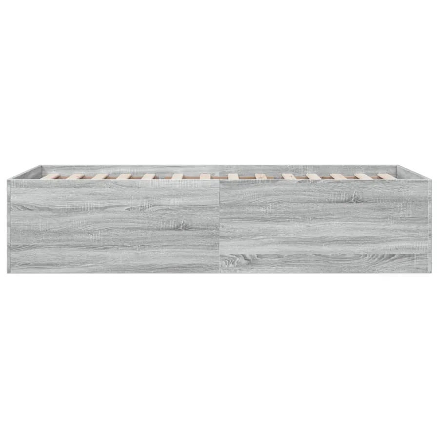 Cadre de lit sans matelas sonoma gris 90x200 cm - 5