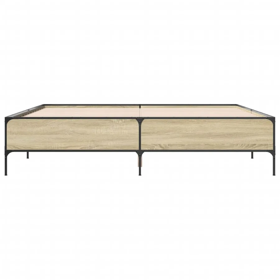 Cadre de lit sans matelas chêne sonoma 180x200 cm - 4