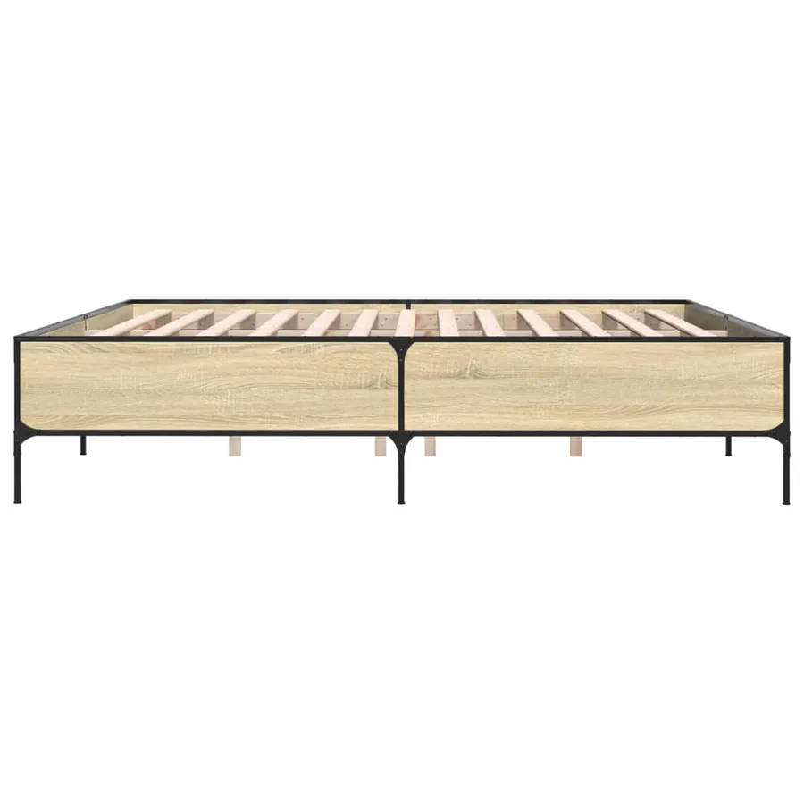 Cadre de lit sans matelas chêne sonoma 180x200 cm - 5