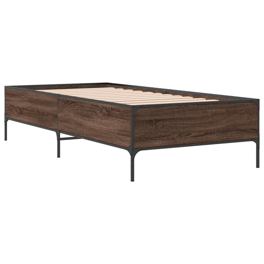 Cadre de lit sans matelas chêne marron 90x190 cm - 3