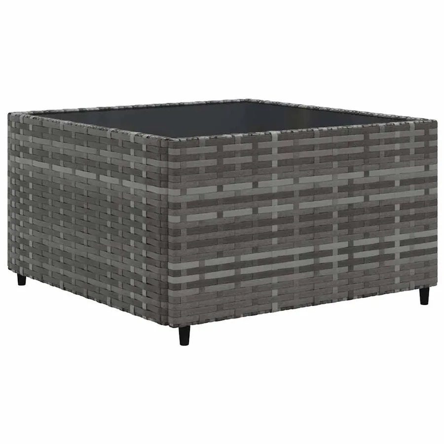 Salon de jardin 8 pcs avec coussins Gris Résine tressée - 3