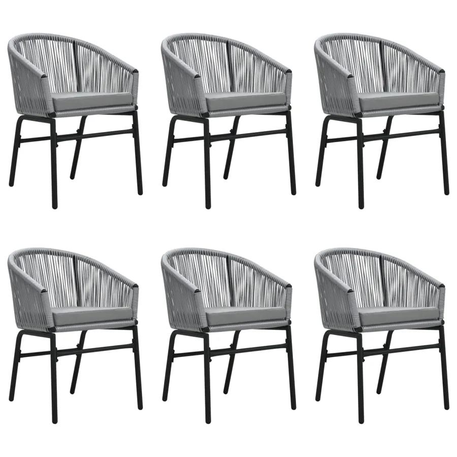 Ensemble à manger de jardin 7 pcs Gris - 3