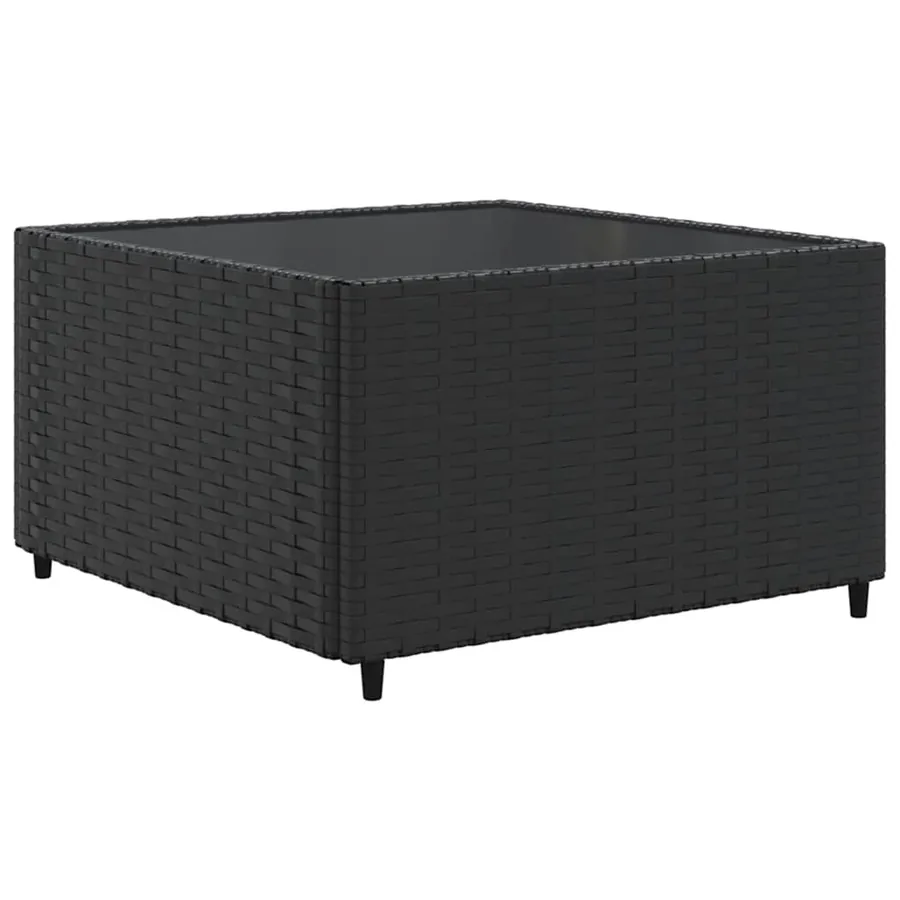 Salon de jardin 6 pcs avec coussins Noir Résine tressée - 5
