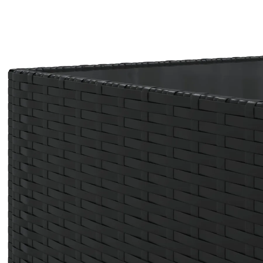 Salon de jardin 6 pcs avec coussins Noir Résine tressée - 9