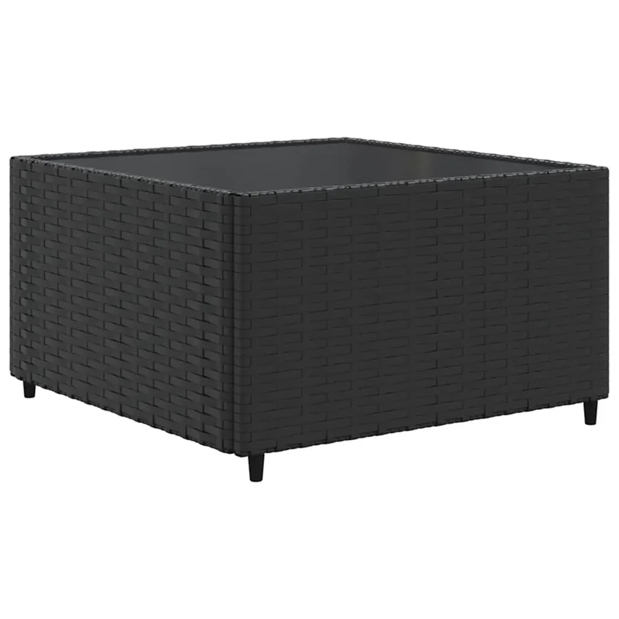 Salon de jardin 7 pcs avec coussins Noir Résine tressée 63 x 63 x 57,5 cm - 50,1 kg - 4