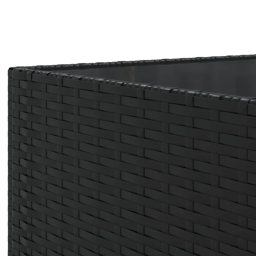 Salon de jardin 6 pcs avec coussins Noir Résine tressée - 9