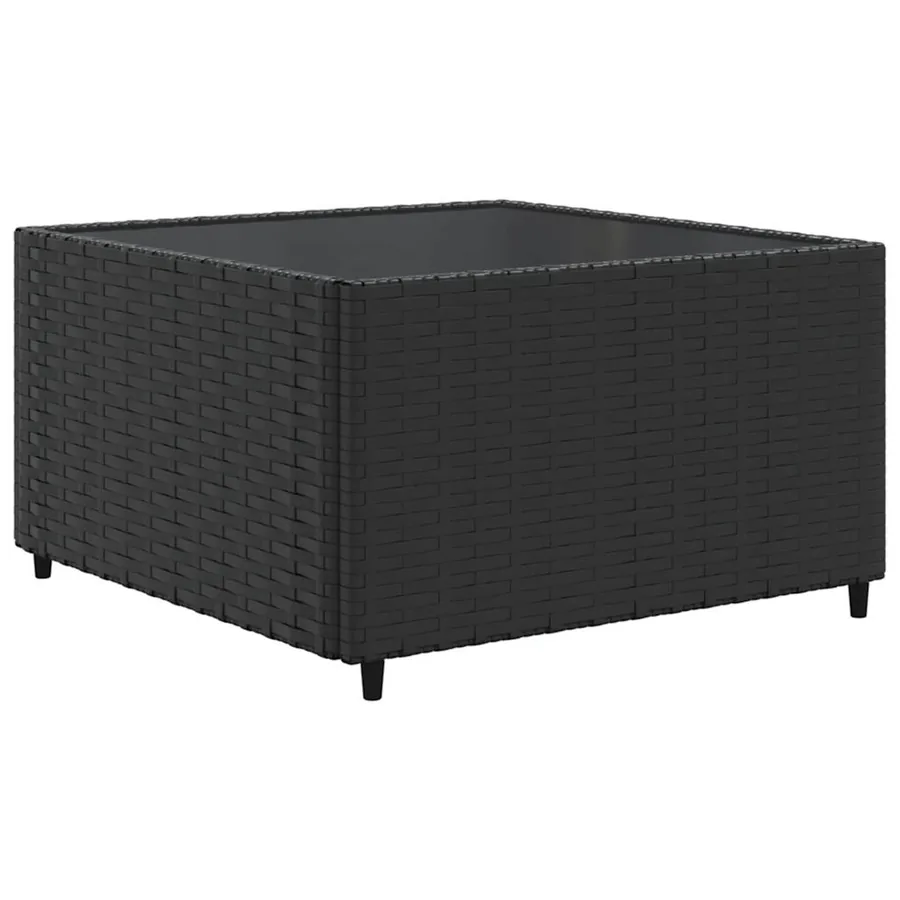 Salon de jardin 7 pcs avec coussins Noir Résine tressée 63 x 63 x 57,5 cm - 48,9 kg - 5