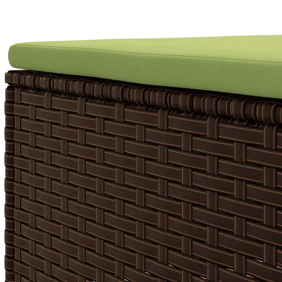 Salon de jardin avec coussins 8 pcs marron résine tressée - 11