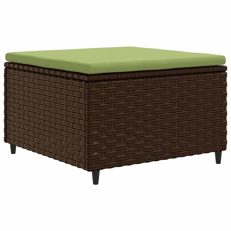 Salon de jardin avec coussins 8 pcs marron résine tressée - 6