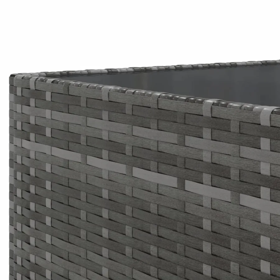Salon de jardin avec coussins 10 pcs gris résine tressée - 9