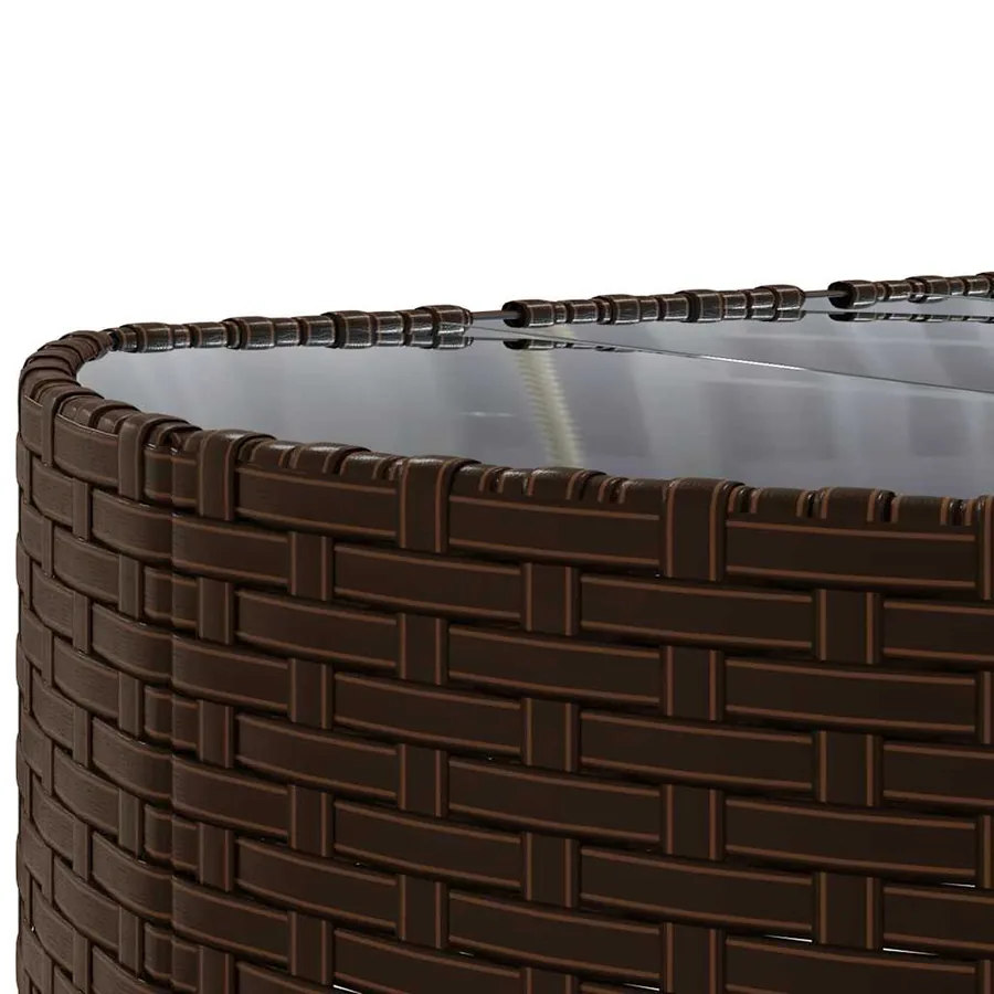 Salon de jardin avec coussins 5 pcs marron résine tressée - 8